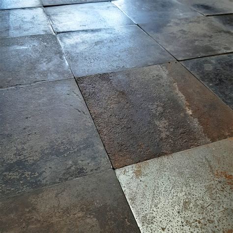 sheet metal flooring|industrial metal floor tiles.